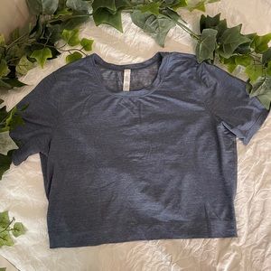 Blue/grey Lululemon Crop Top